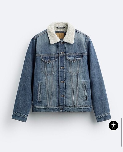l Beden lacivert Renk Zara yünlü denim ceket