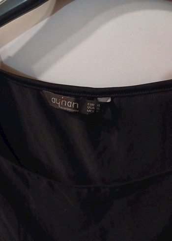 Siyah Drapeli Kısa Kollu Kadın Elbise - Görsel 4