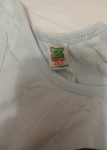 Yeşil Baskılı Çocuk Atlet - Görsel 3