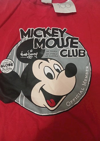 Lisanslı Kırmızı Mickey Mouse Baskılı Erkek Tişört - Görsel 2