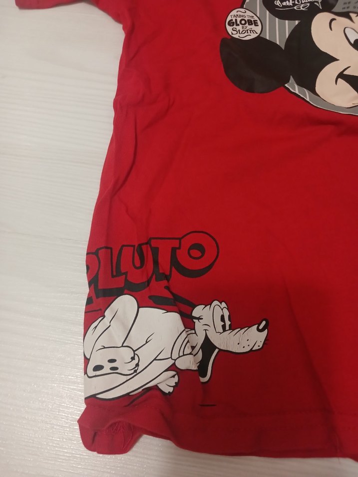 Lisanslı Kırmızı Mickey Mouse Baskılı Erkek Tişört - Görsel 4