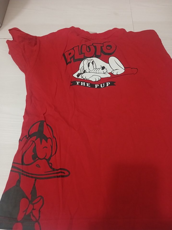 Lisanslı Kırmızı Mickey Mouse Baskılı Erkek Tişört - Görsel 5