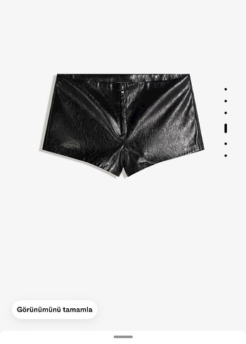 Bershka metalik suni deri şort - Görsel 3