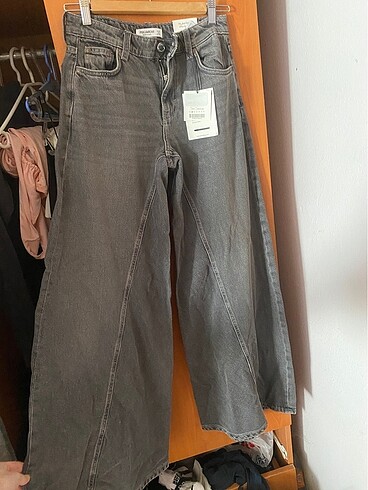 s Beden gri Renk Pull and bear gri palazzo jean