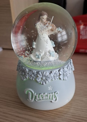 Keman Çalan Kadın Kar Küresi Biblosu - Görsel 8