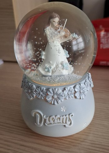 Keman Çalan Kadın Kar Küresi Biblosu - Görsel 7