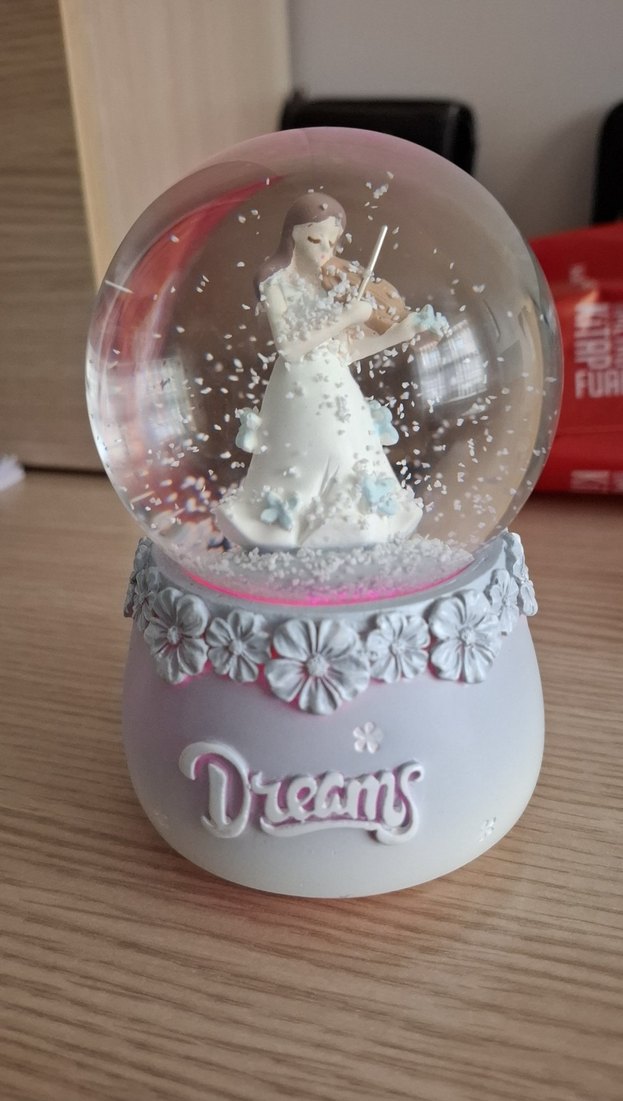 Keman Çalan Kadın Kar Küresi Biblosu - Görsel 5