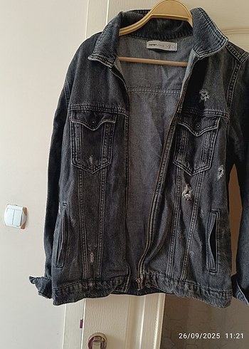 l Beden gri Renk koton marka jeans erkek ceket