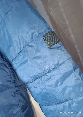 m Beden Mavi Fermuarlı erkekKışlık Ceket