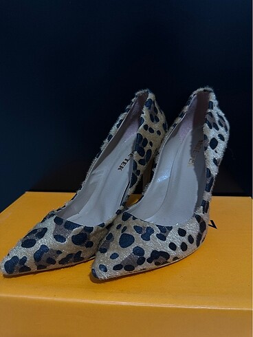 Shoe Tek LEOPAR TOPUKLU AYAKKABI