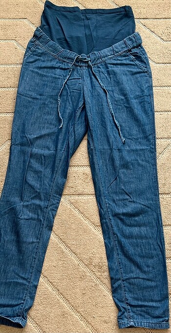 Ayarlanabilir Kot Hamile Pantolon - Görsel 5