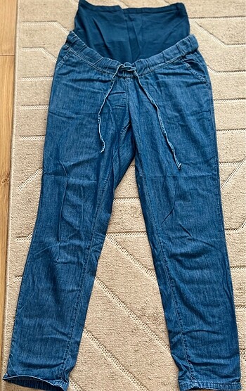 Ayarlanabilir Kot Hamile Pantolon - Görsel 8