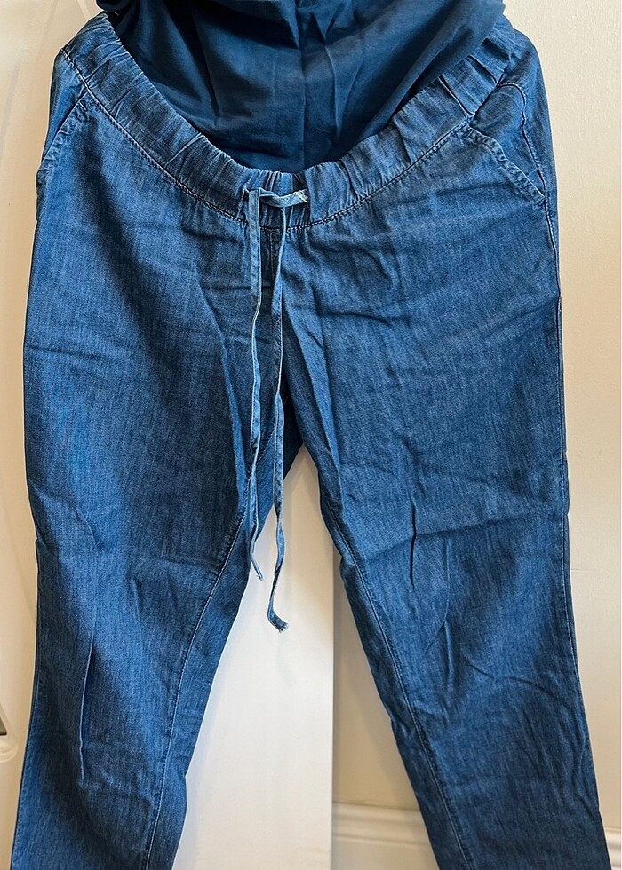 Ayarlanabilir Kot Hamile Pantolon - Görsel 4