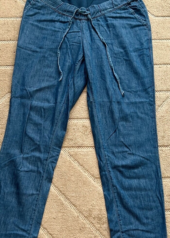 Ayarlanabilir Kot Hamile Pantolon - Görsel 5