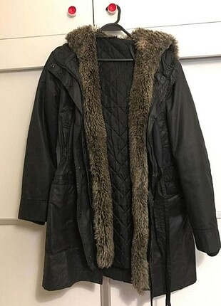 Mango Parka antrasit renk
