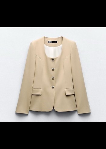 Zara Bej Zara Blazer Ceket