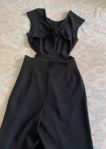 Zara V Yaka Siyah Kadın Uzun Tulum