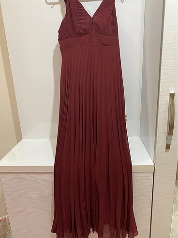 xs Beden bordo Renk Zara elbise