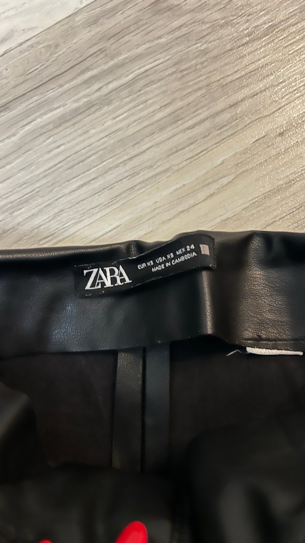 Deri Siyah  Kadın Pantolon - Görsel 2