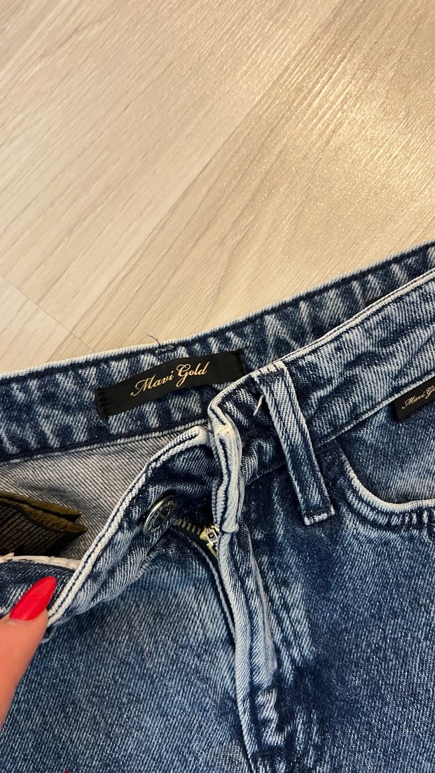 Gri Mavi Kadın Denim Pantolon - Görsel 2