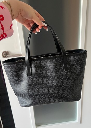 Modern Klasik Siyah Deri Kadın Çanta - Görsel 2