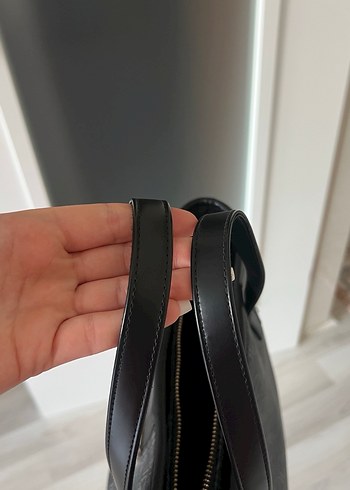 Modern Klasik Siyah Deri Kadın Çanta - Görsel 3