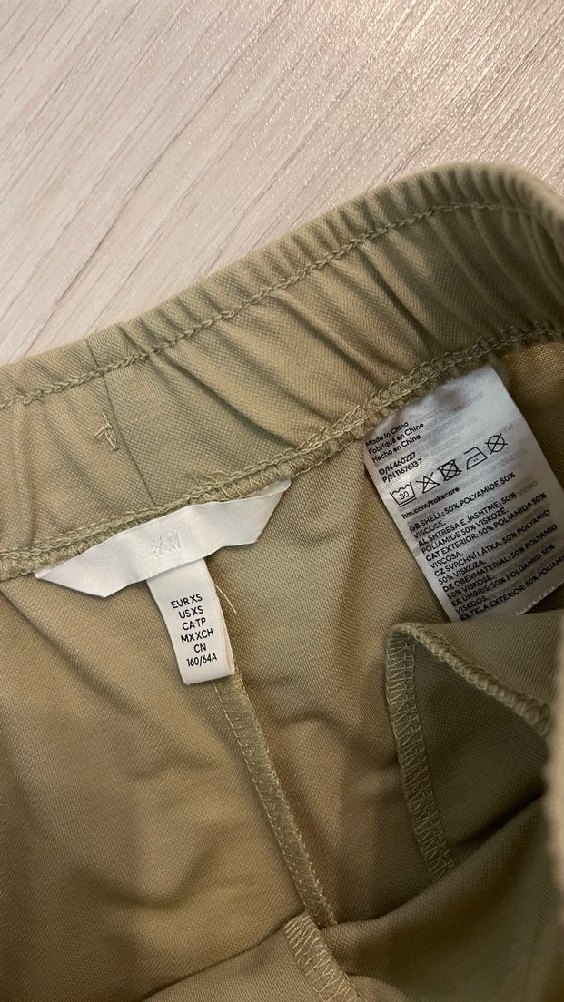 Kadın Haki Rahat Kesim Kumaş Pantolon - Görsel 2