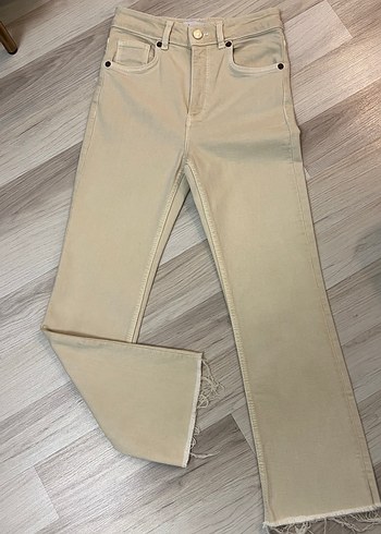 Bej Regular Fit Kadın Midi Boy Jean - Görsel 2