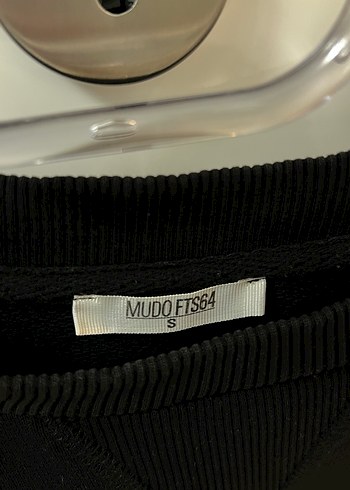 Kadın Siyah Kısa Kollu Crop Sweatshirt - Görsel 2