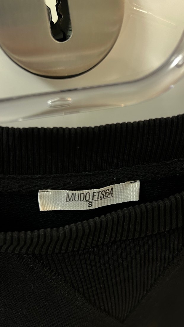 Kadın Siyah Kısa Kollu Crop Sweatshirt - Görsel 2