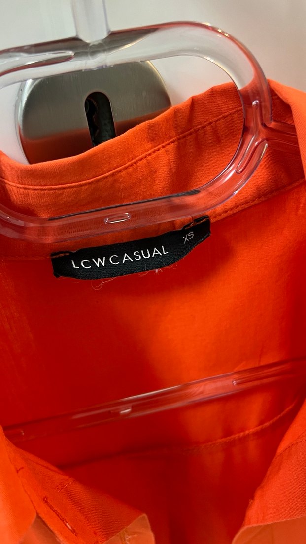 Turıncu Uzun Kollu Kadın Gömlek - Görsel 3