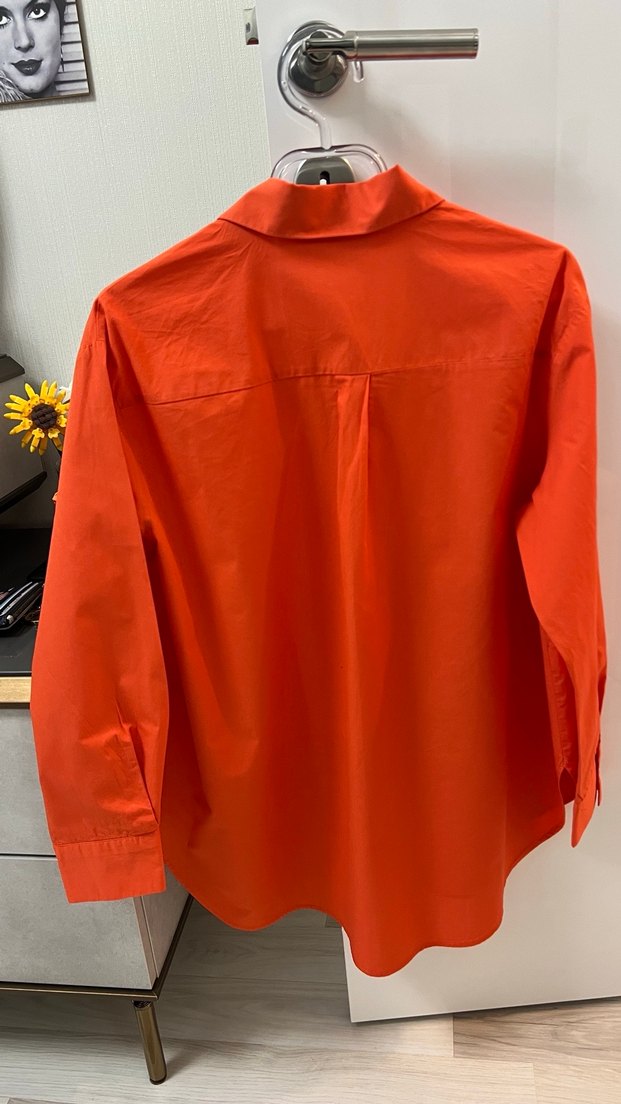 Turıncu Uzun Kollu Kadın Gömlek - Görsel 4