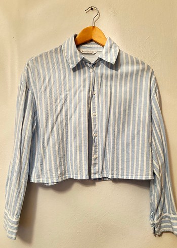 Stradivarius Keten gömlek - Görsel 2