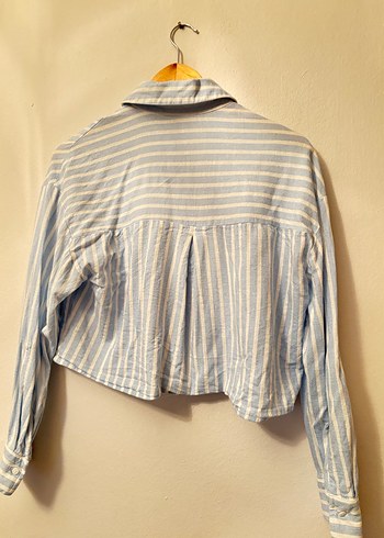 Stradivarius Keten gömlek - Görsel 4