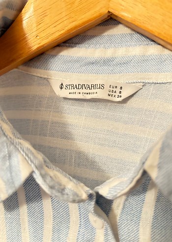 Stradivarius Keten gömlek - Görsel 3