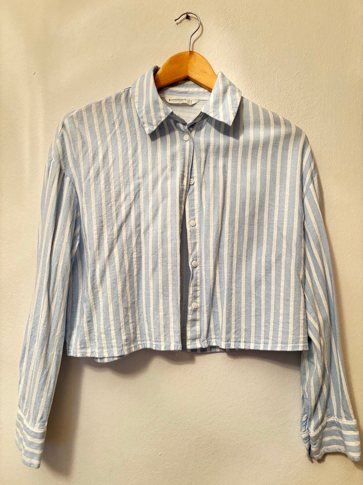 Stradivarius Keten gömlek - Görsel 2