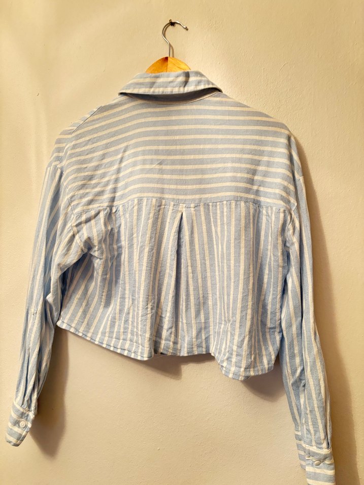 Stradivarius Keten gömlek - Görsel 4