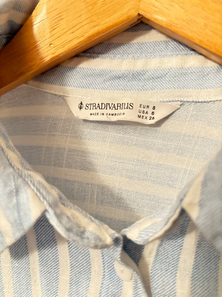 Stradivarius Keten gömlek - Görsel 3