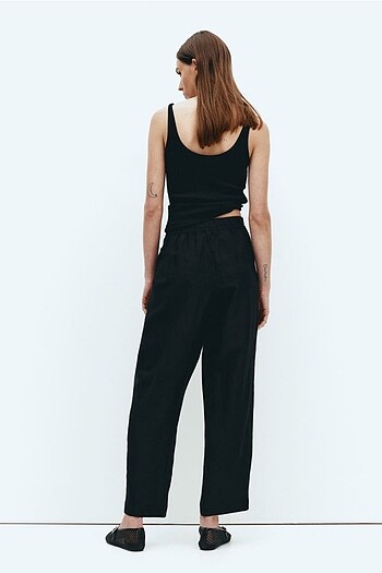 l Beden siyah Renk H&M keten pantolon