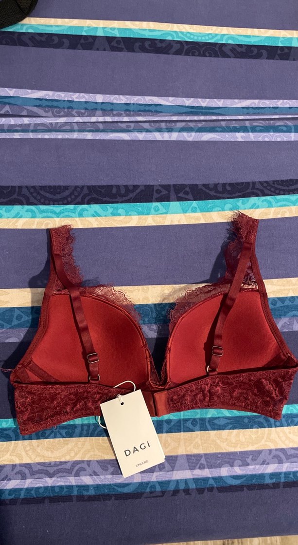 Bordo Dantel  Sütyen DAGi 80B - Görsel 3