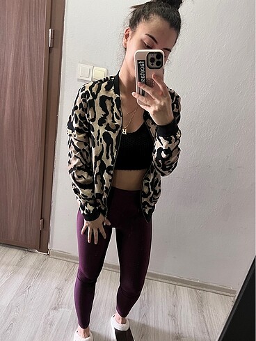 s Beden S beden leopar bomber ceket