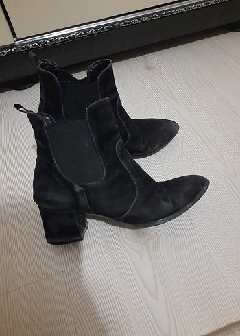 Siyah Süet Kadın Bot, - Görsel 3