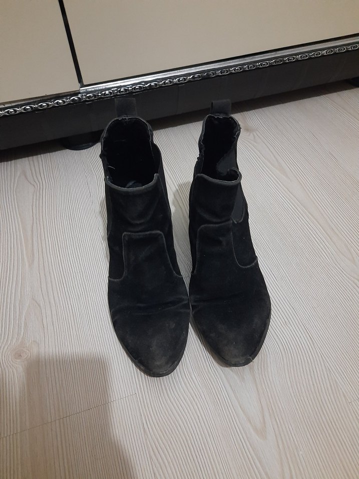 Siyah Süet Kadın Bot, - Görsel 2