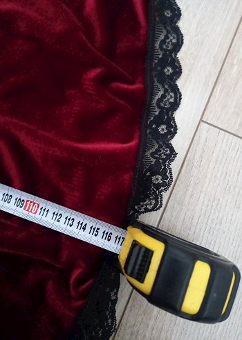 Bordo Gotik Nakışlı Uzun Kadın Elbisesi - Görsel 5