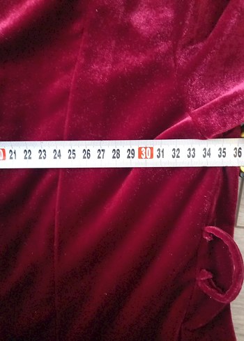 Bordo Gotik Nakışlı Uzun Kadın Elbisesi - Görsel 4