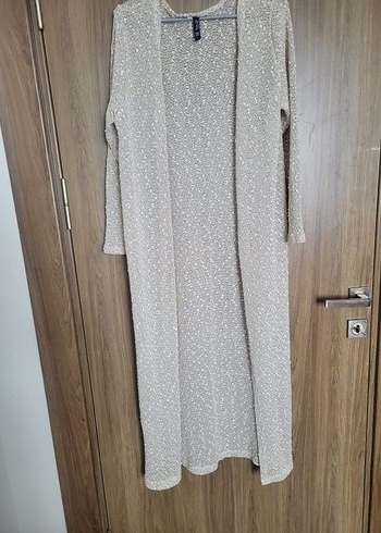 Uzun Bej Kadın Triko Hırka - Görsel 2