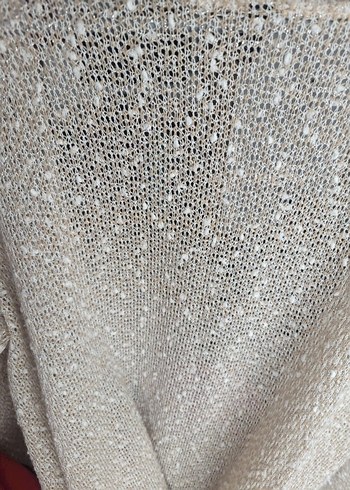 Uzun Bej Kadın Triko Hırka - Görsel 4