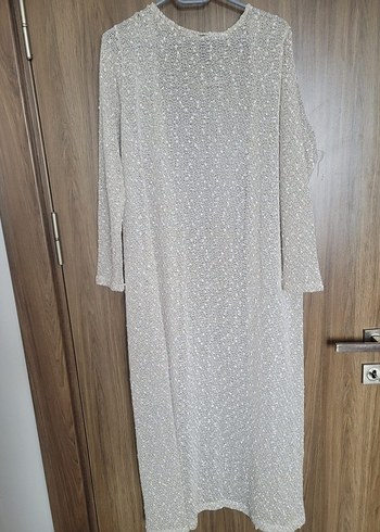 Uzun Bej Kadın Triko Hırka - Görsel 3