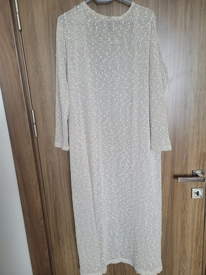 Uzun Bej Kadın Triko Hırka - Görsel 3