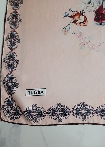 Çiçek Desenli Vintage Kadın Eşarp - Görsel 2